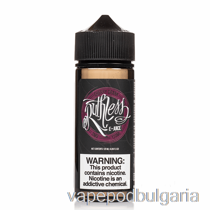 Vape 10000 Дръпки Cherry Drink - Ruthless - 120ml 0mg